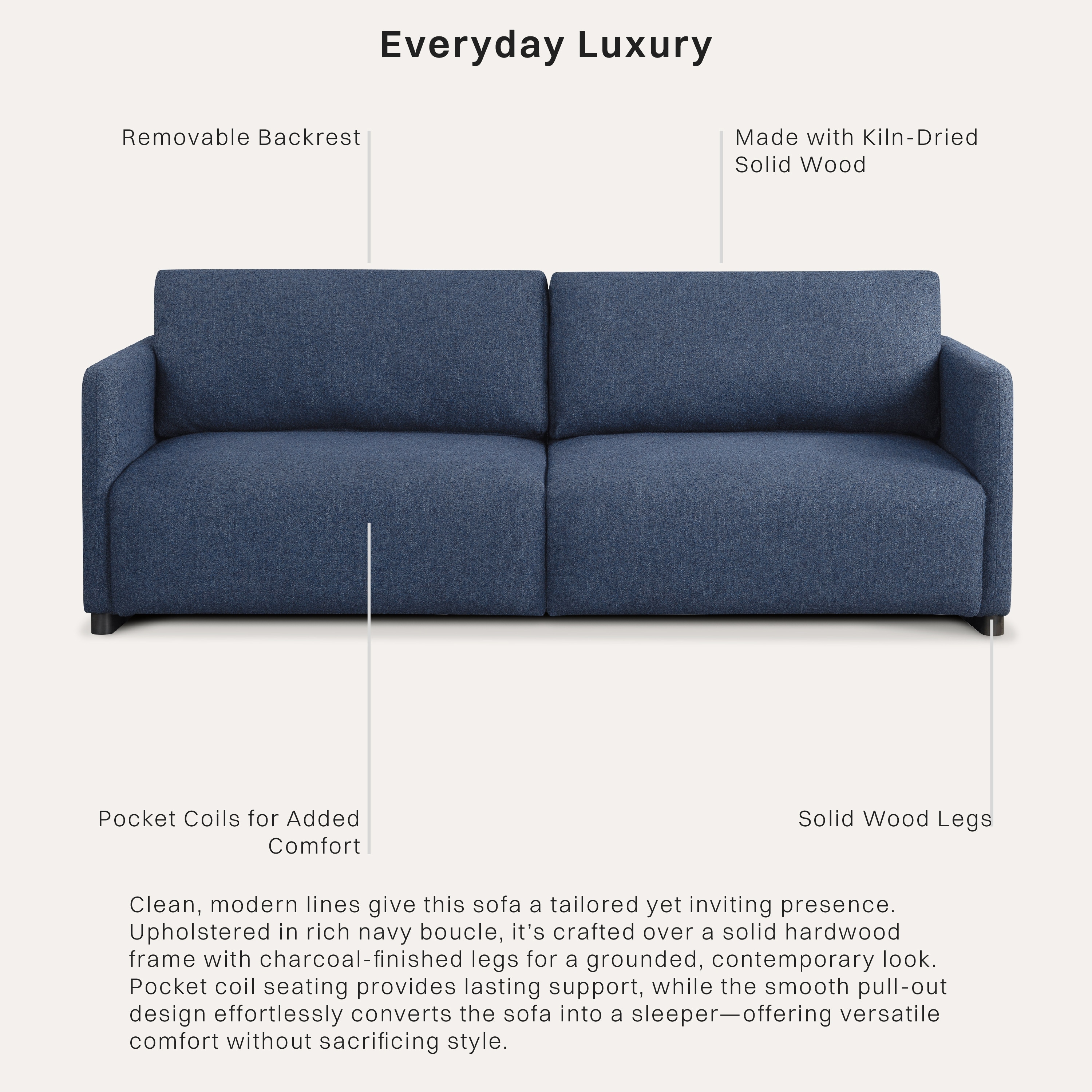 Serta Tyson Convertible Sofa - Overstock - 42627971