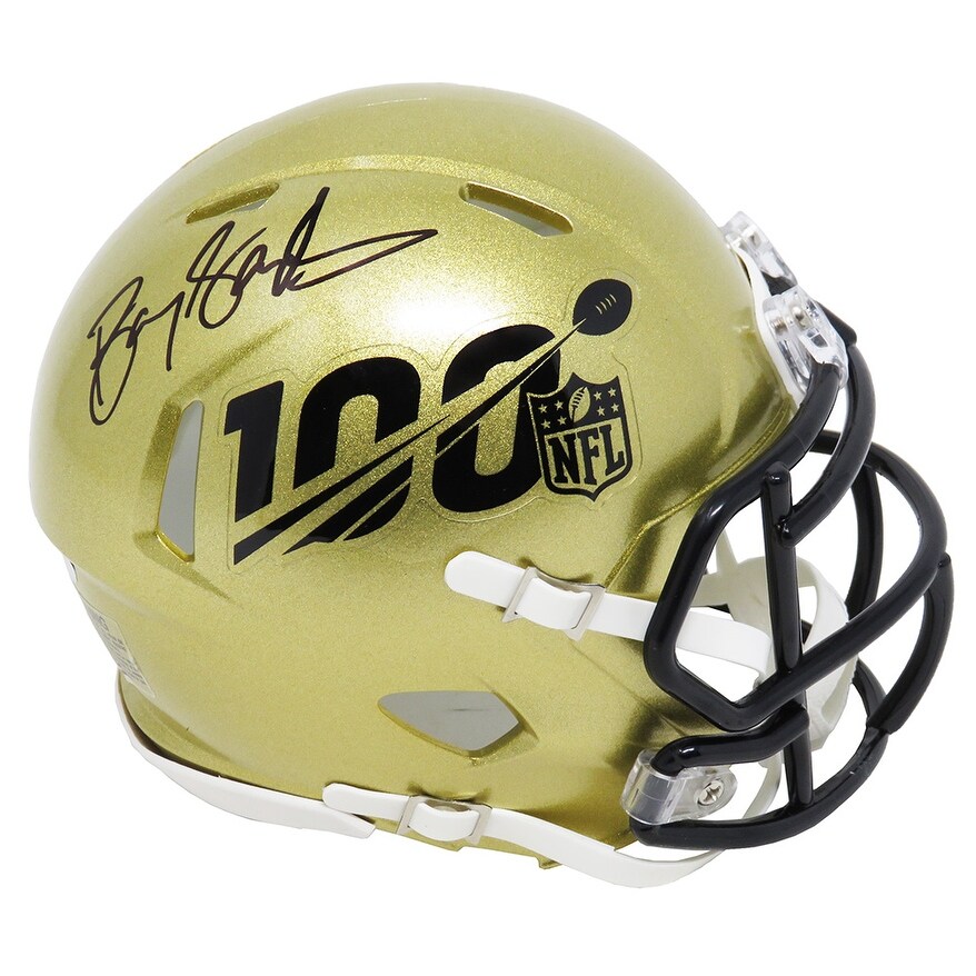 Shop Barry Sanders Nfl 100th Season Logo Gold Riddell Speed Mini Helmet Overstock 30897485