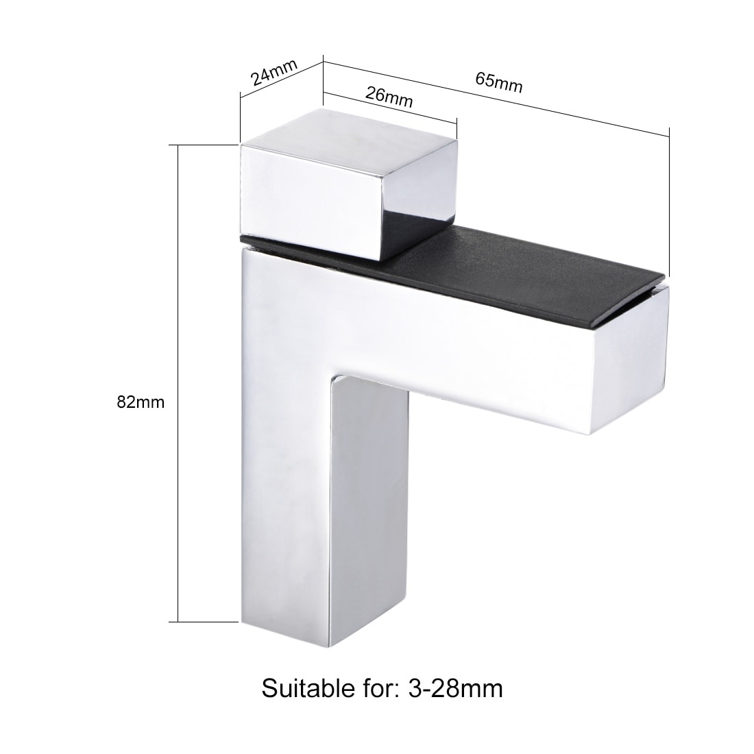 Shelf Clamp Support Bracket Polished  Chrome & Satin For Wood Glass Acrylic Pair 