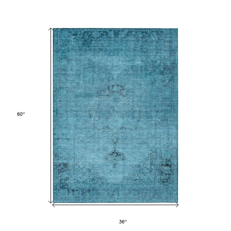HomeRoots Oriental Traditional Rectangle Outdoor Rug