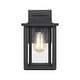 preview thumbnail 2 of 2, Wakefield 1-Light Outdoor Wall Lantern in Earth Black