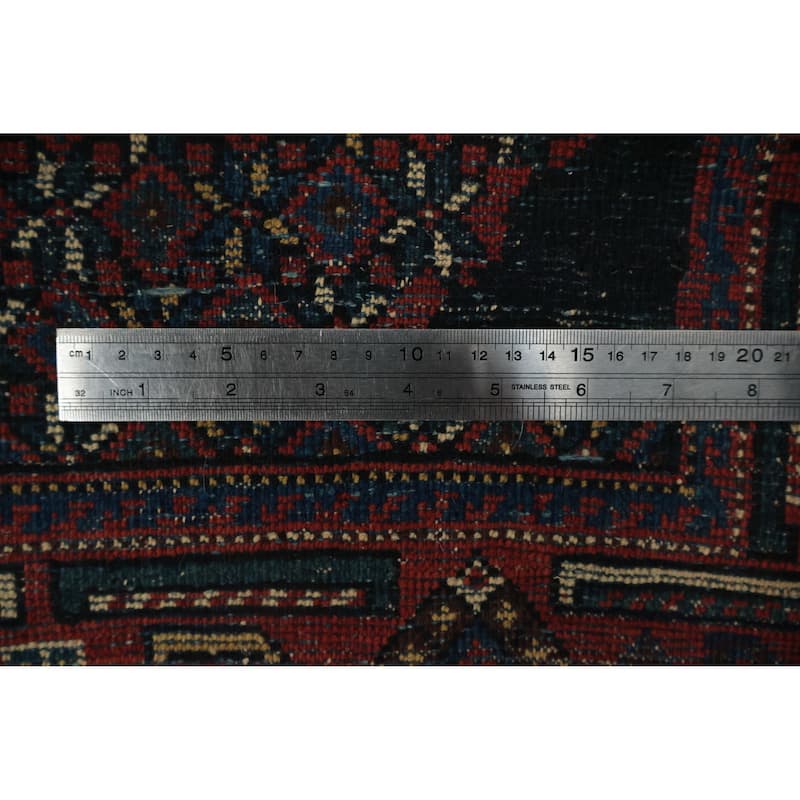 Hand Knotted Oriental 100% Wool Carpet Traditional Geometric Oranges & Rust Afshar Area Rug - 5' 5'' X 4' 3''