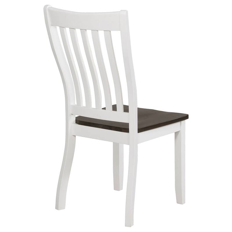 Kingman Distressed White Wood Dining Side Chair (Set of 2)