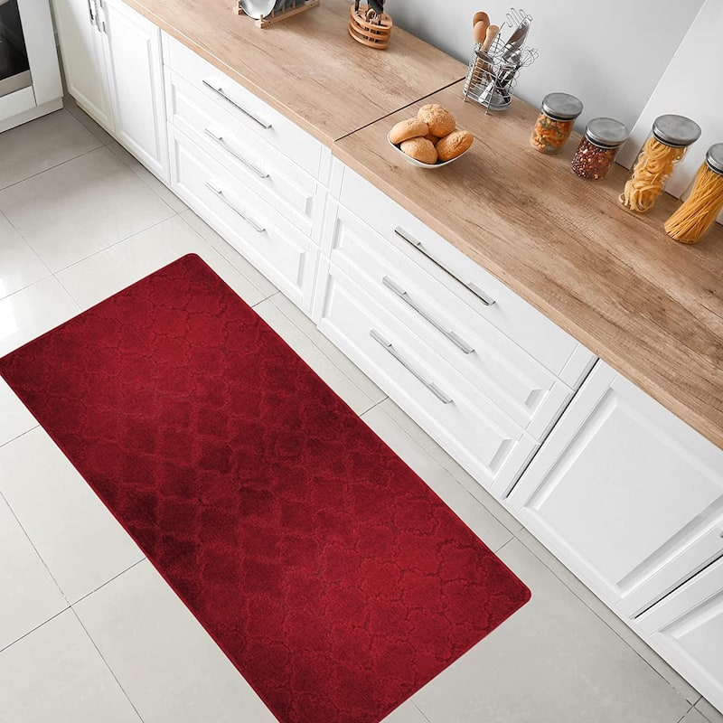 Machine Washable Kitchen & Bathroom Mat, Slip Resistant Backing