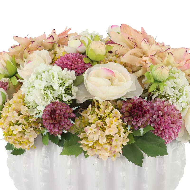 Dahlia and Ranunculus Centerpiece - 11