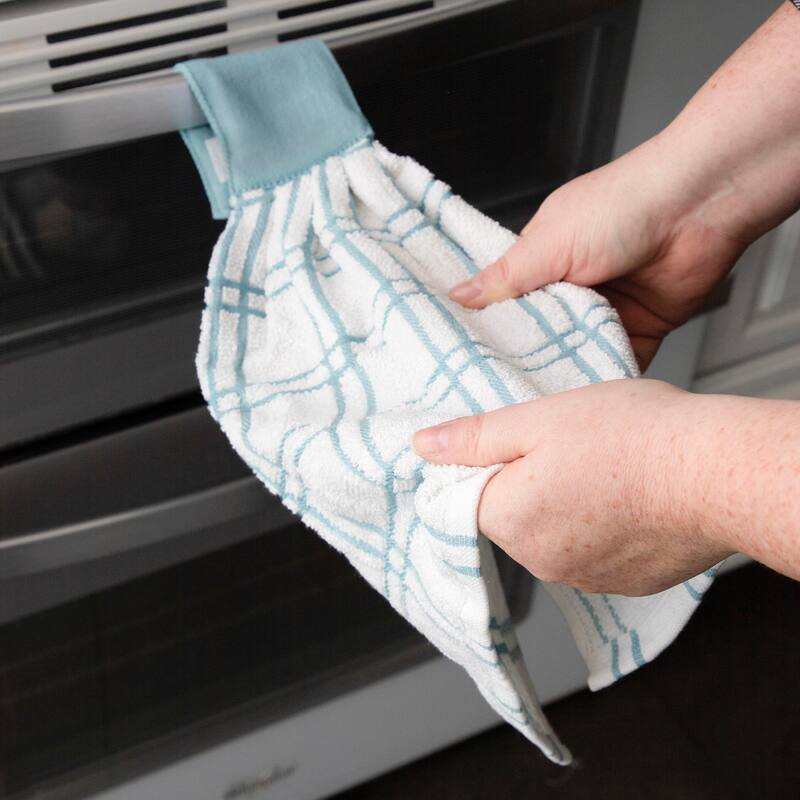 Ritz 3-Pack Solid and Multi Check Tie Towel Set