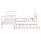 preview thumbnail 5 of 7, Solid Construction 3 Beds in 1 Twin Size L-Shaped Platform Bed with Trundle.