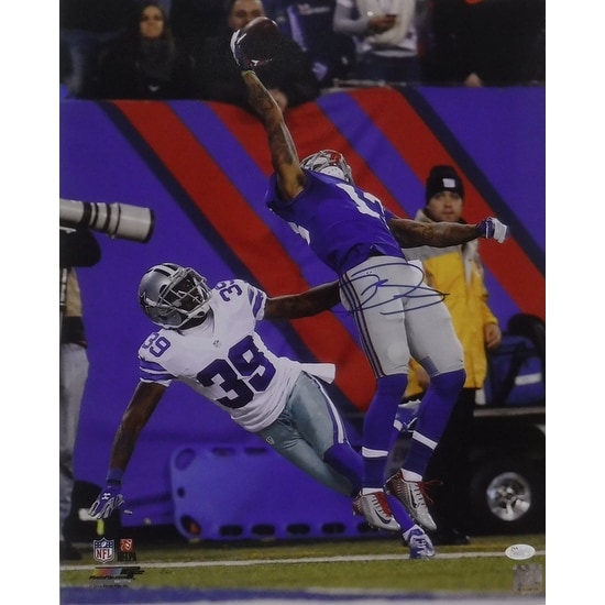 Odell Beckham Jr Autographed New York Giants 16x20 Photo Catch Vertical JSA