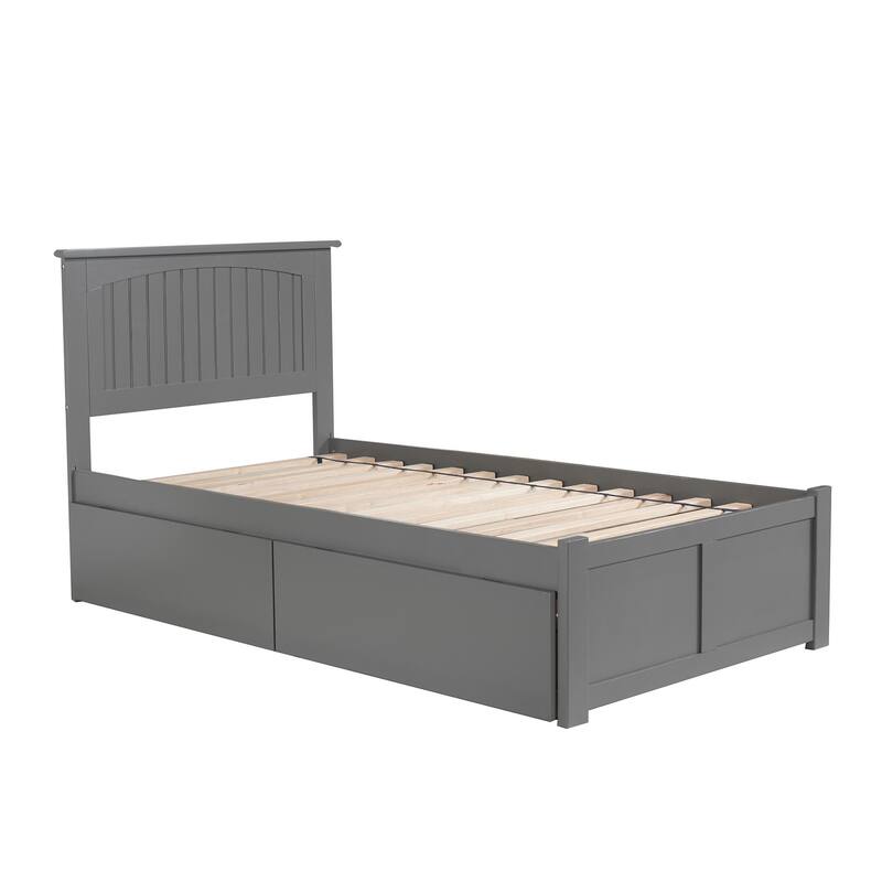 Platform Bed - Storage Bed with Flat Panel Footboard & USB Charger