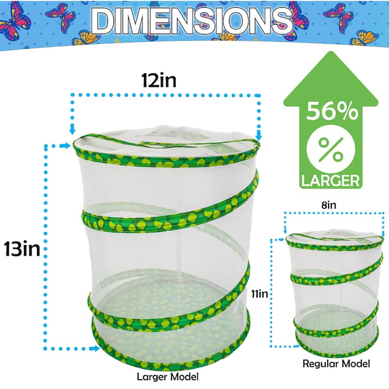 Butterfly Growing Garden Habitat Kit - Large Butterfly Garden and Caterpillar Growing Enclosure for Kids