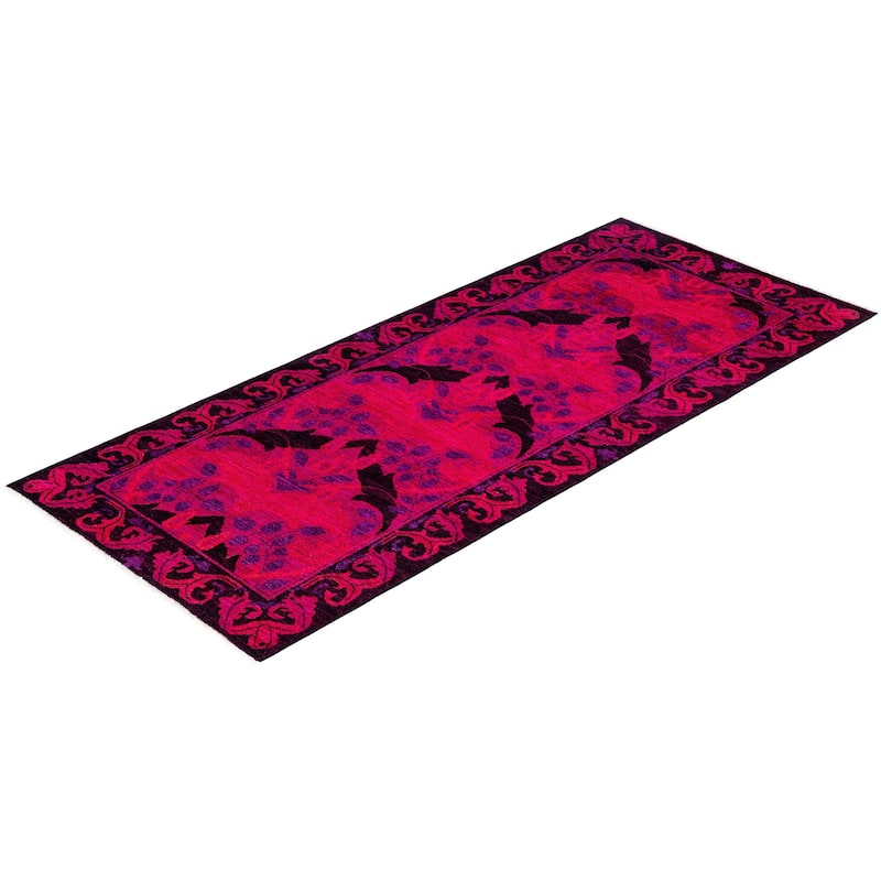 Overdyed One-of-a-Kind Hand-Knotted Area Rug - Multi - 2' 7" x 6' 2"