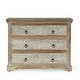 preview thumbnail 2 of 10, Holgate Boho Handcrafted Acacia Wood 3 Drawer Chest by Christopher Knight Home Natural + White
