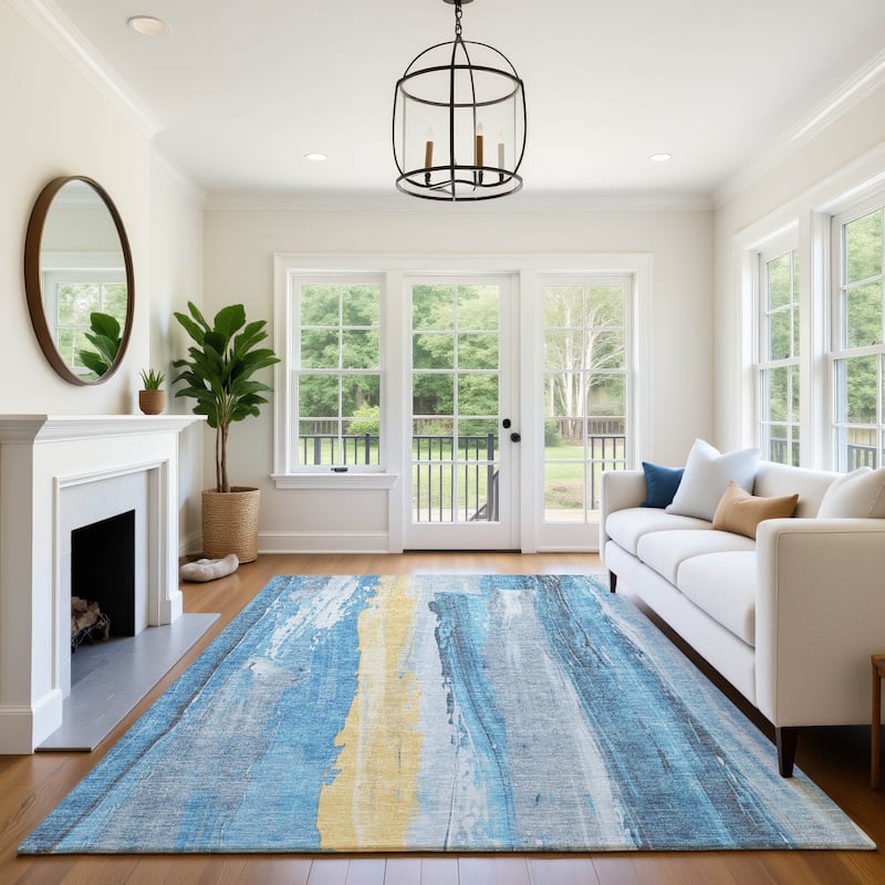 Premium Washable Super Soft Modern Brushstrokes Mayfield Rug