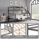 preview thumbnail 4 of 19, Twin over Full Bunk Bed with Ladder,Wooden Bunk Bed with High Guardrail and Ladder for Kids, Teens, Dorm Rooms, and Guest Rooms