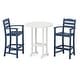 preview thumbnail 17 of 17, POLYWOOD La Casa Caf 3-Piece Bar Set Navy