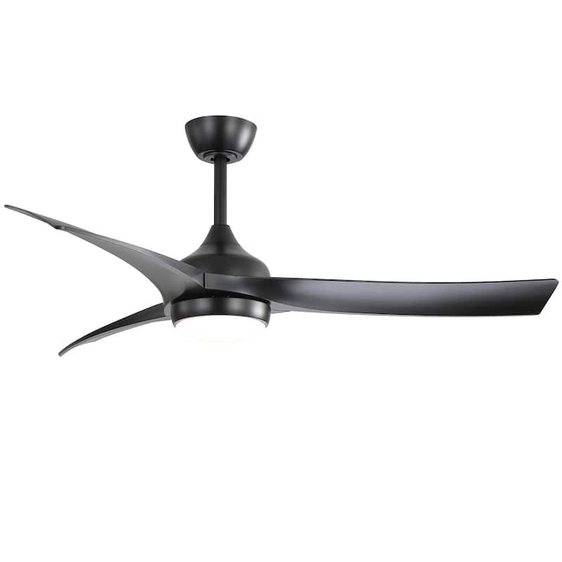 52/60 Inch Ceiling Fan with Integrated LED Light and Remote Control Quiet DC Motor