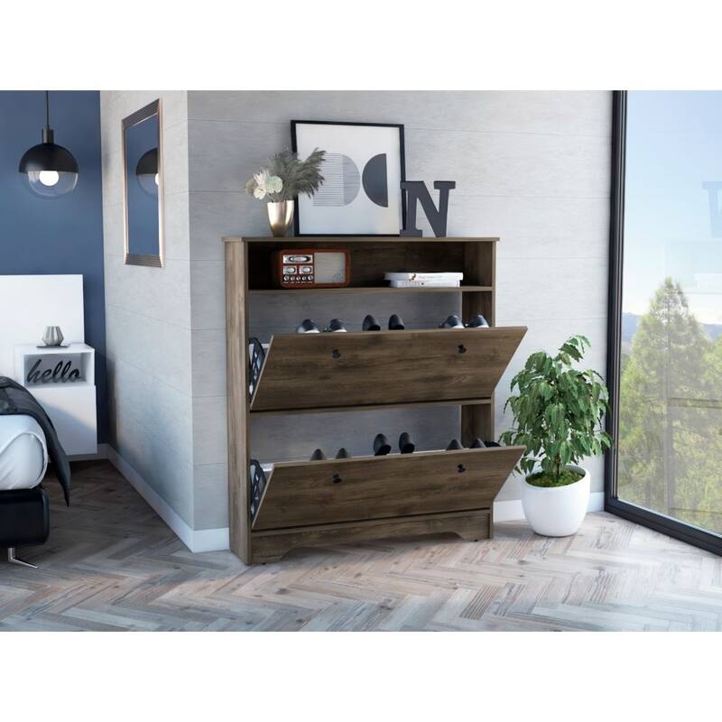 Brandford Shoe Rack, Superior Top, Two Shelves
