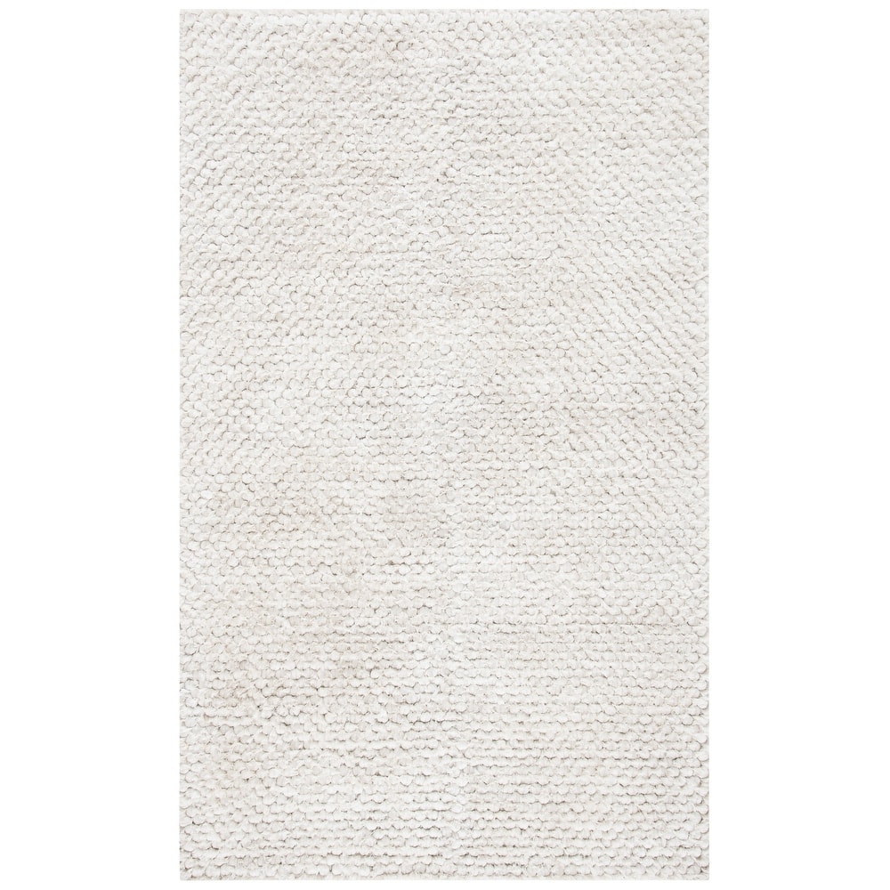 SAFAVIEH Handmade Saint Shantell Shag Yuiko Solid Polyester Rug
