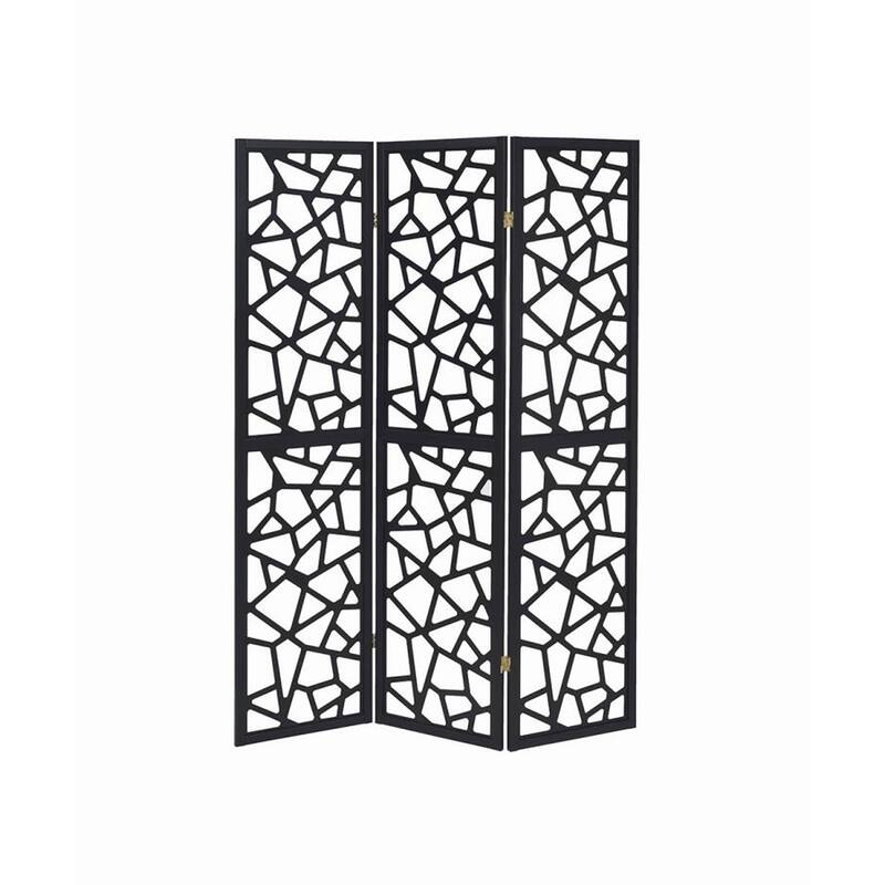 Brownlee Black 3-panel Folding Screen