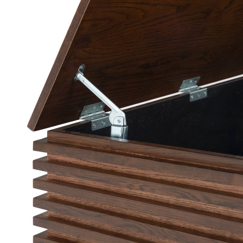 SAFAVIEH Couture Zuzu Wood Storage Bench - 50"W x 18"D x 18"H