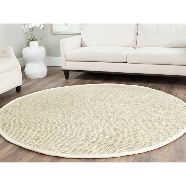 SAFAVIEH Handmade Natural Fiber Bariaa Jute Rug - 4' Round - Ivory