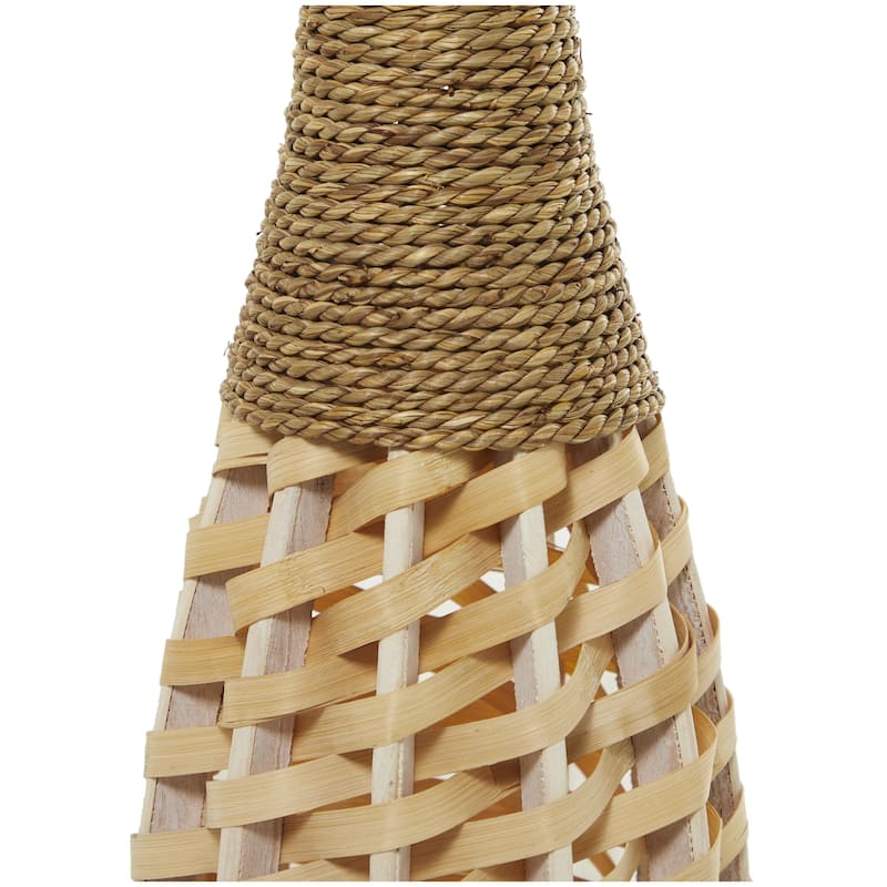 Seagrass Handmade Tall Woven Floor Vase - Brown - Roche River Decor
