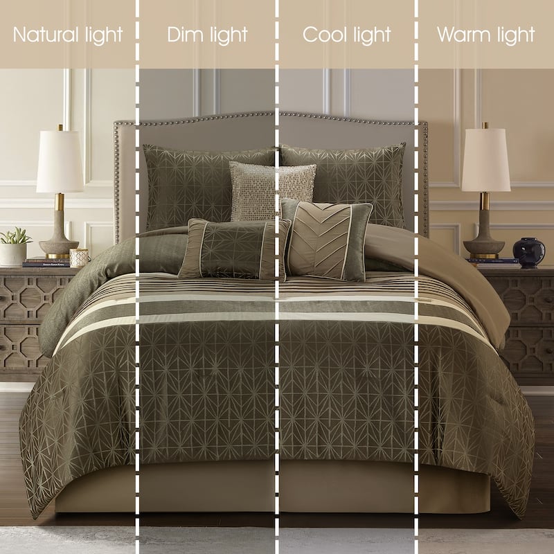 Nanshing Bryan 7 Piece Geometric Comforter Set