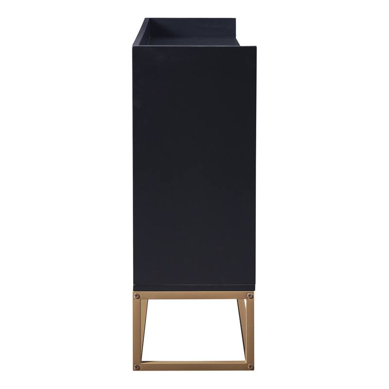Sideboard Cabinet with 4 Doors, Buffet Cabinet with Adjustable Shelves, Kitchen Storage Cabinet with Metal Legs