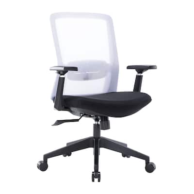 Modern Office Task Chair - Adjustable Armrests, Lumbar Support, Swivel Design