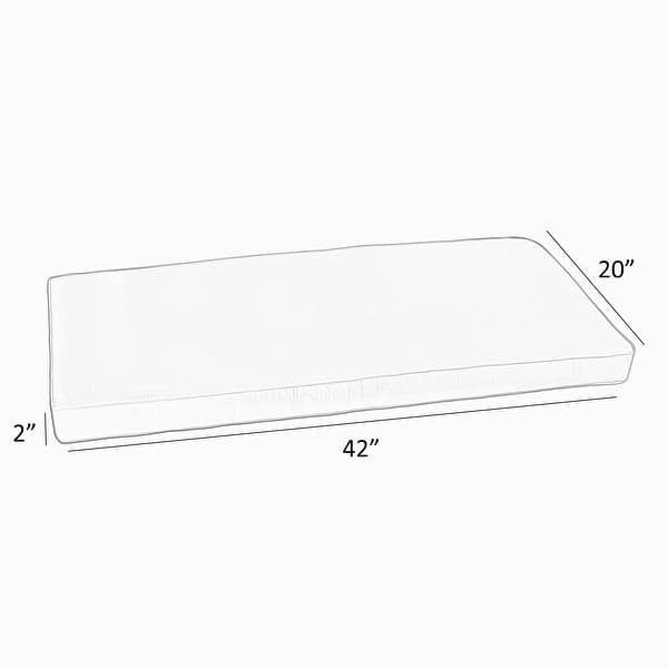 dimension image slide 2 of 18, Sunbrella Grey Zebra Indoor/Outdoor Bench Cushion, Corded