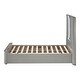 preview thumbnail 10 of 32, Furniture of America Sherri Modern 6-Piece Light Grey Solid Wood Kids Platform Bedroom Set with LED