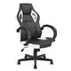 preview thumbnail 33 of 40, Porch & Den Ergonomic Gaming Chair with Padded Seat White/Black