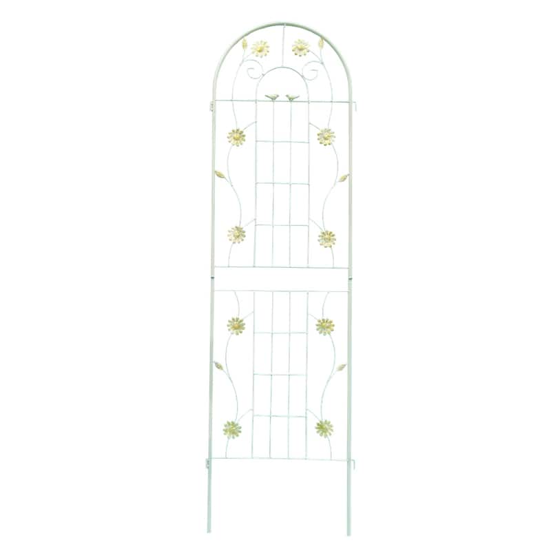 2 Pcs Rustproof Metal Garden Trellis for Climbing Plants
