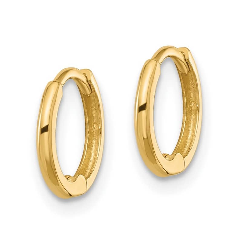 Curata 14k Yellow Gold Polished Hinged Hoop Earrings - 10.3x11mm