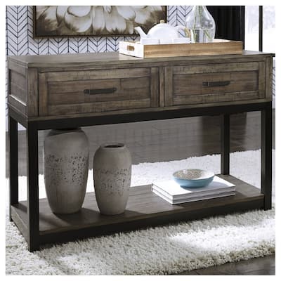 Signature Design by Ashley Denisenko Casual Sofa Table Grayish Brown