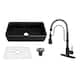 Option 36" Matte Black Sink + 3-Function Pull-Down Faucet
