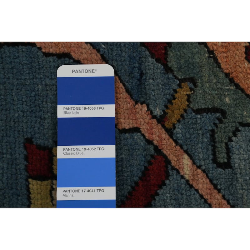 Hand Knotted Oriental 100% Wool Carpet Traditional Medallion Oranges & Rust Heriz (serapi) Area Rug - 14' 1'' X 11' 3''
