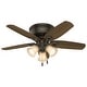 preview thumbnail 11 of 17, Hunter 42" Builder Low Profile Ceiling Fan with 3-Light LED Light Kit and Pull Chain
