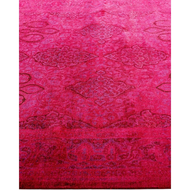 Fine Vibrance One-of-a-Kind Hand-Knotted Runner Rug - Pink, 5' 2" x 11' 4" - 5' 2" x 11' 4"