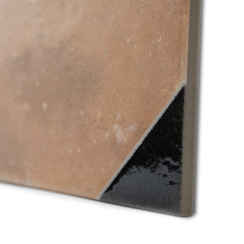 Merola Tile Kings Nonna Black 17-7/8" x 17-7/8" Porcelain Floor and Wall Tile