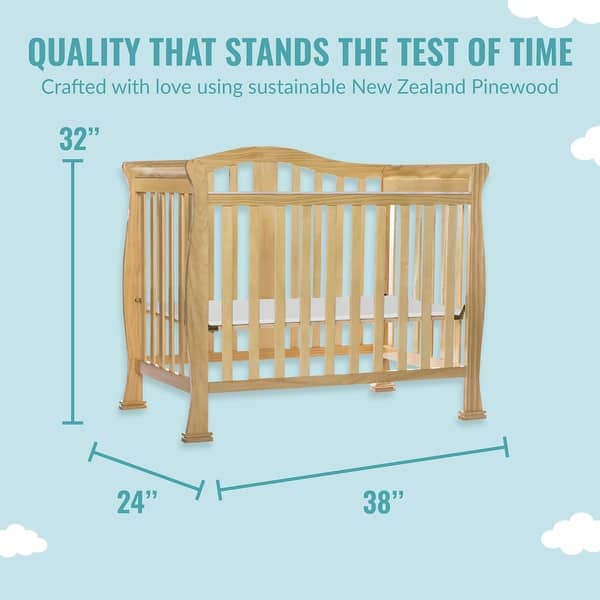 Dream On Me Naples 4-in-1 Convertible Mini Crib