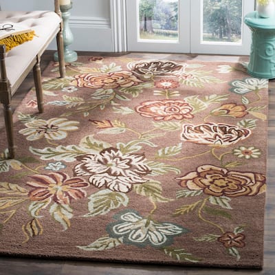 SAFAVIEH, Handmade Blossom Nergis Modern Floral Wool Rug
