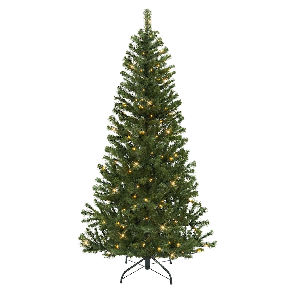 Puleo International 6' Pre-Lit Canadian Spruce Artificial Christmas Tree
