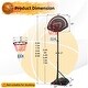 preview thumbnail 5 of 3, Black Portable Basketball Hoop Stand with Wheels and 2 Nets