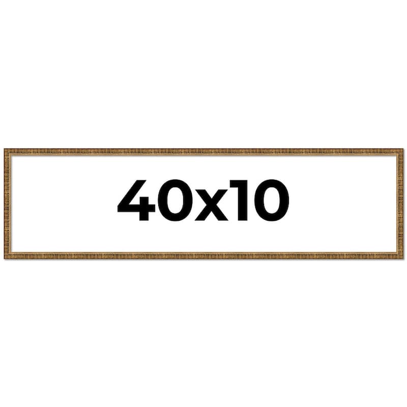 40x10 Frame Gold Kingsley Distressed Solid Wood Picture Frame Width