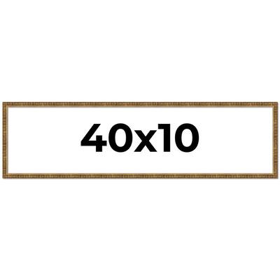 40x10 Frame Gold Kingsley Distressed Solid Wood Picture Frame Width
