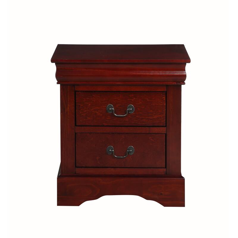 Wooden Nightstand with 2 Drawers