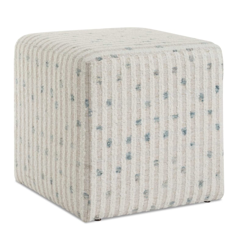 Uttermost Joie White Chenille Ottoman