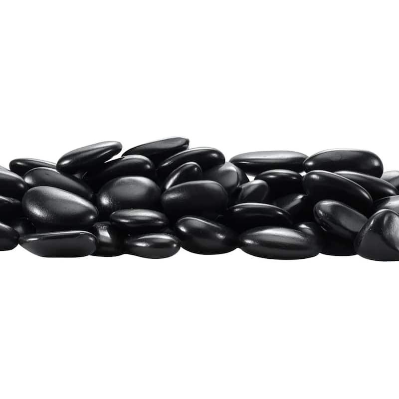 Rain Flower River Rocks Decorative Stones for Landscaping Aquarium Garden and Plant Care - 0.59-0.71 x 0.59-2.36 x 0.19-1.97 in