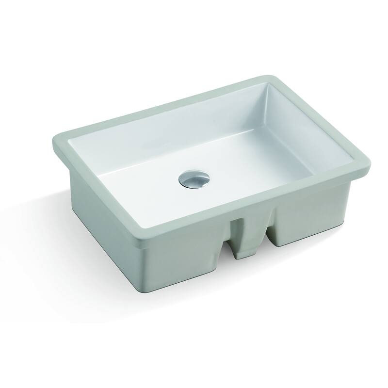 Isla Undermount Ceramic Basin Sink, Glossy White